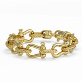 14K Gold Shackle Link Bracelet